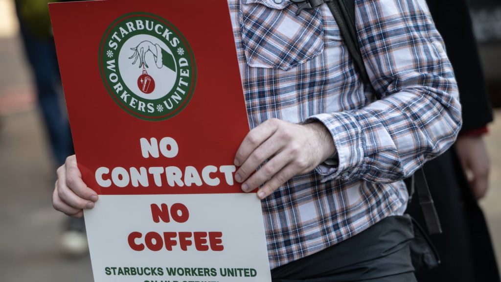 Starbucks workers strike in LA, Chicago and Seattle ahead of Christmas