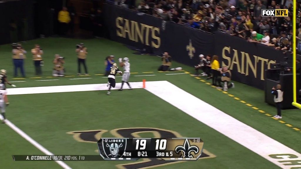 TD 18 yard Aidan O’Connell ke Tre Tucker memperluas keunggulan Raiders vs Saints | Sorotan NFL