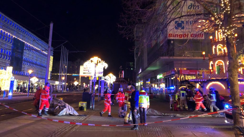 Vehicle plows into crowded Christmas market in Germany