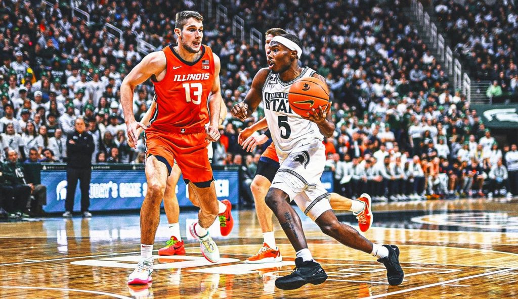 12 Michigan State bersatu dan bertahan untuk mengalahkan No. 19 Illinois, 80-78