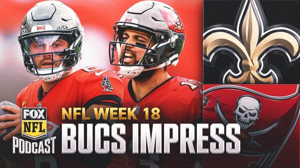 Baker Mayfield, Tampa Bay Buccaneers MENDAPATKAN tempat playoff setelah kemenangan ketat vs. Saints | NFL di FOX Pod