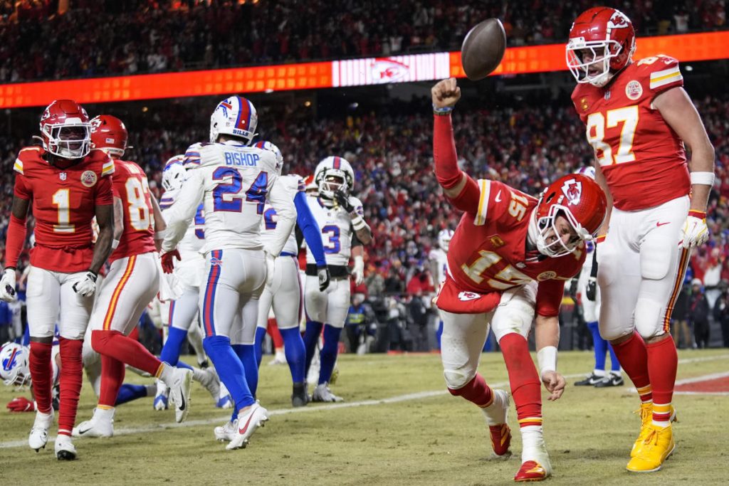 Bills-Chiefs: Atasi itu, Amerika. Patrick Mahomes, KC mengalahkan Buffalo untuk memenangkan gelar AFC dan mempertahankan tembakan di Super Bowl 3-peat