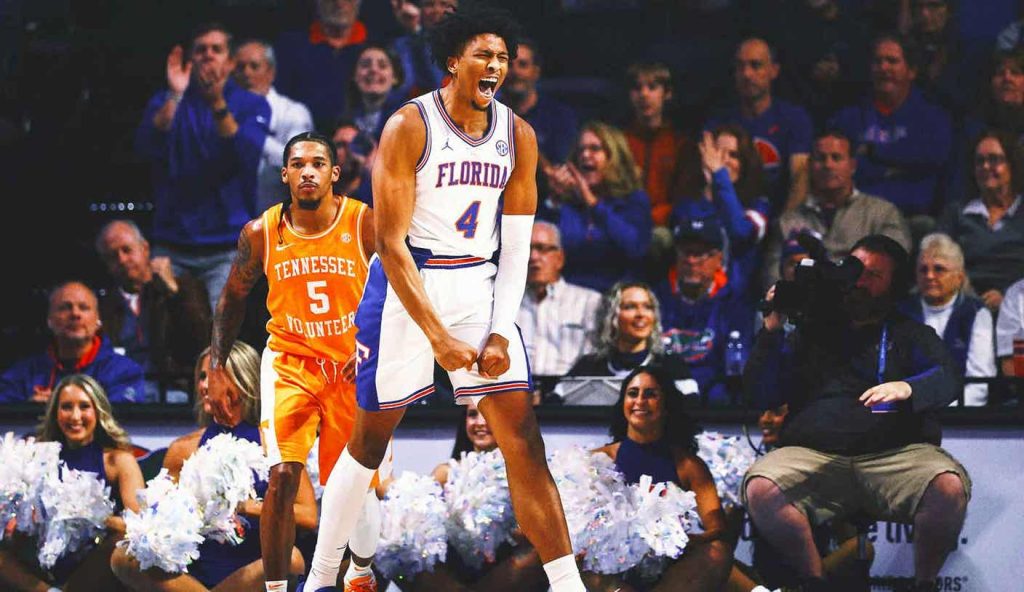 Florida menggulingkan tim terakhir yang tidak terkalahkan, menahan peringkat teratas Tennessee 73-43