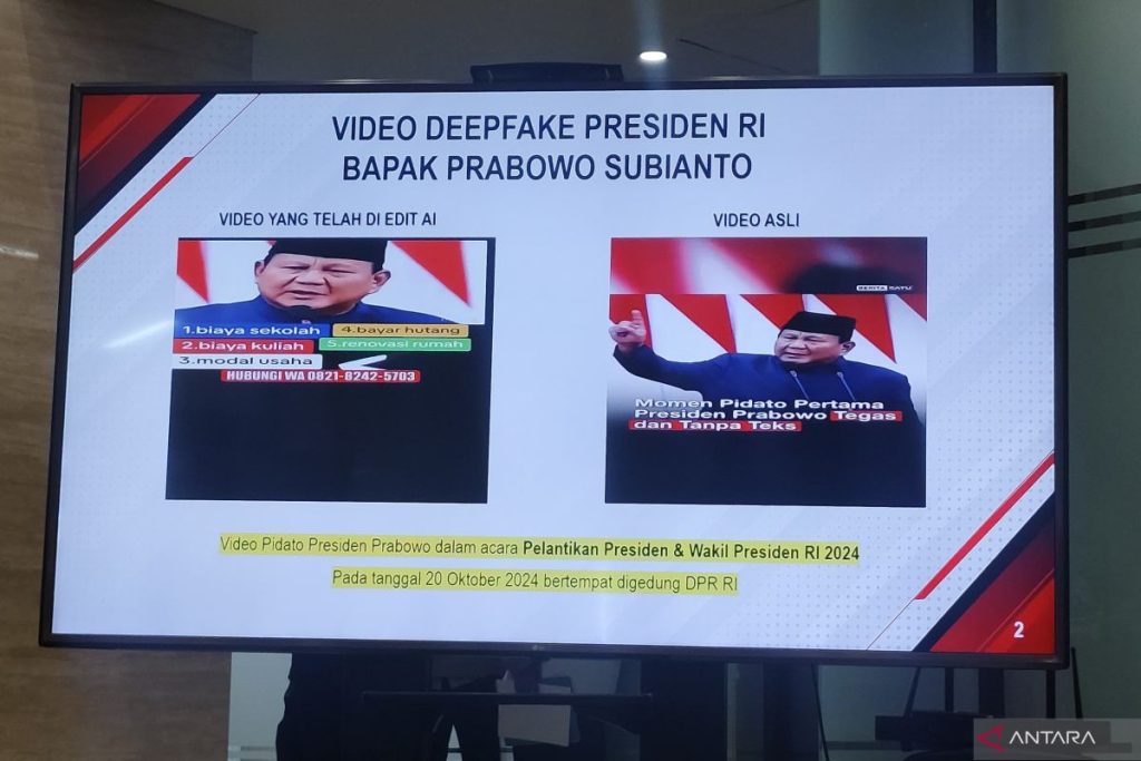 Kepolisian Indonesia dan kementerian melakukan patroli siber untuk mendeteksi deepfake