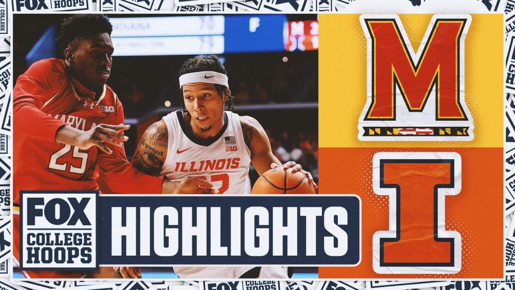 Maryland Terrapins vs. No. 17 Illinois Fighting Illini Sorotan | Fox College Hoops