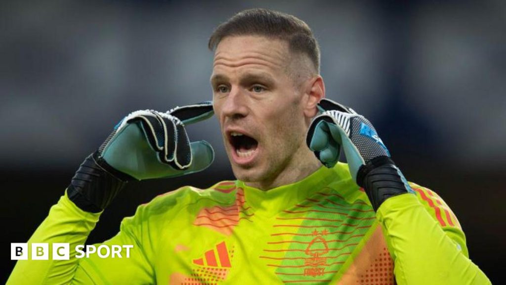 Matz Sels dari Nottingham Forest pada peluang Liga Premier keduanya