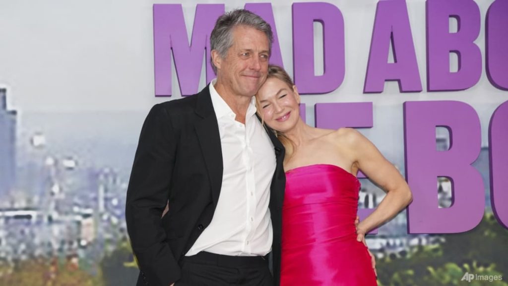 Renee Zellweger dan Hugh Grant bersatu kembali di New Bridget Jones Film’s London Premiere