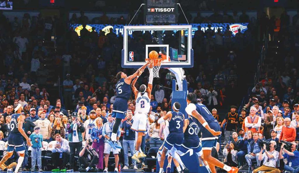 Anthony Edwards ” Superman ‘Block Caps Off Timberwolves’ 25-point Rally vs Thunder