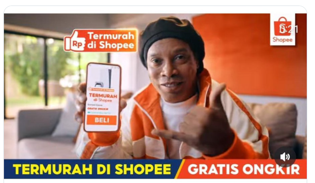 Bikin Shopee Geger Ronaldinho Ikut Joget Di Iklan Terbaru