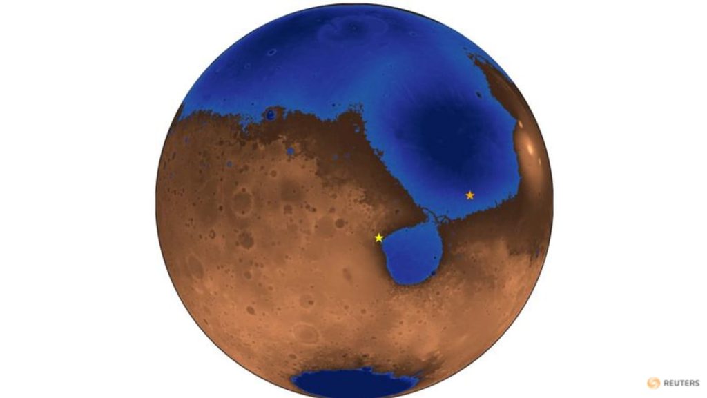 Bukti pantai dari Samudra Mars kuno yang terdeteksi oleh Rover Tiongkok