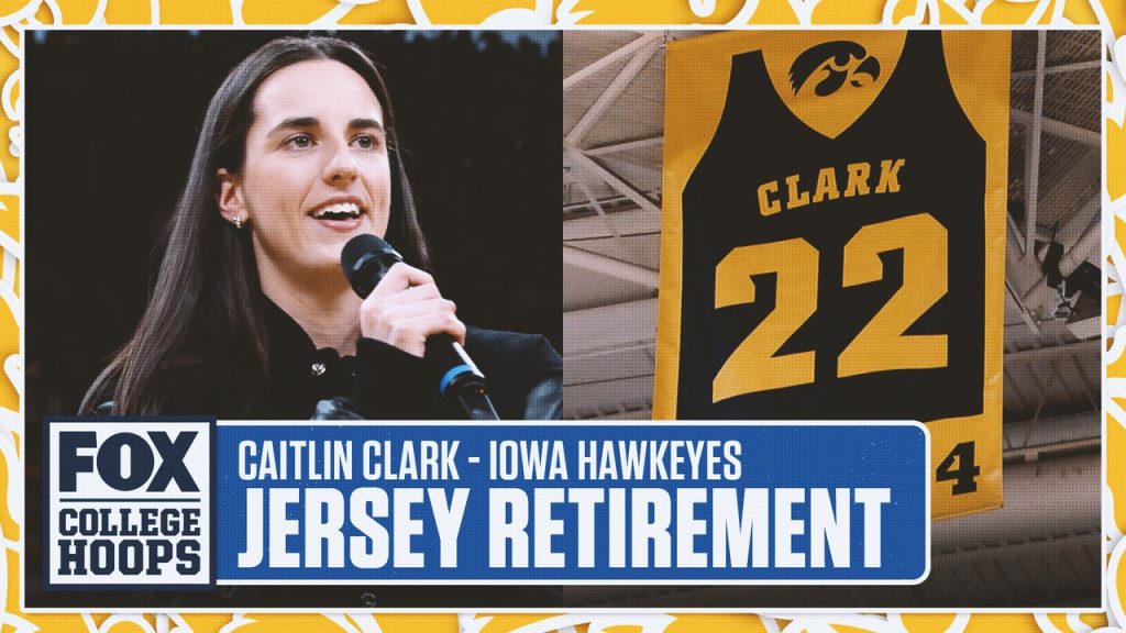 Caitlin Clark Iowa Hawkeyes Jersey Pensiunan Upacara Lengkap | Fox College Hoops