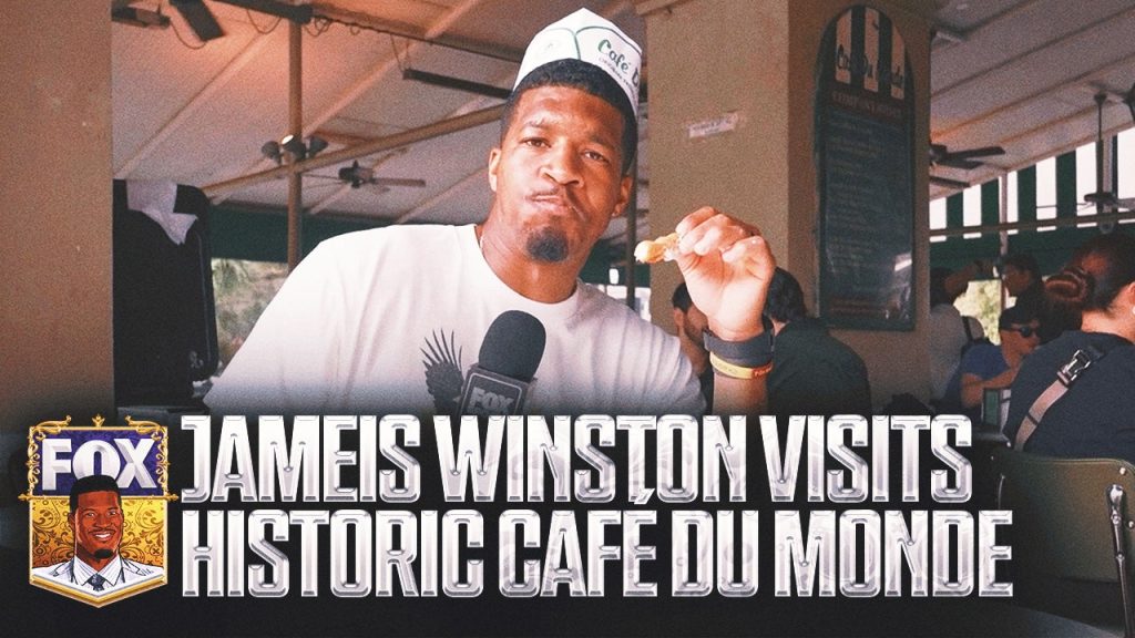 Jameis Winston mengunjungi Historic Café du Monde | Super Bowl Lix di Fox