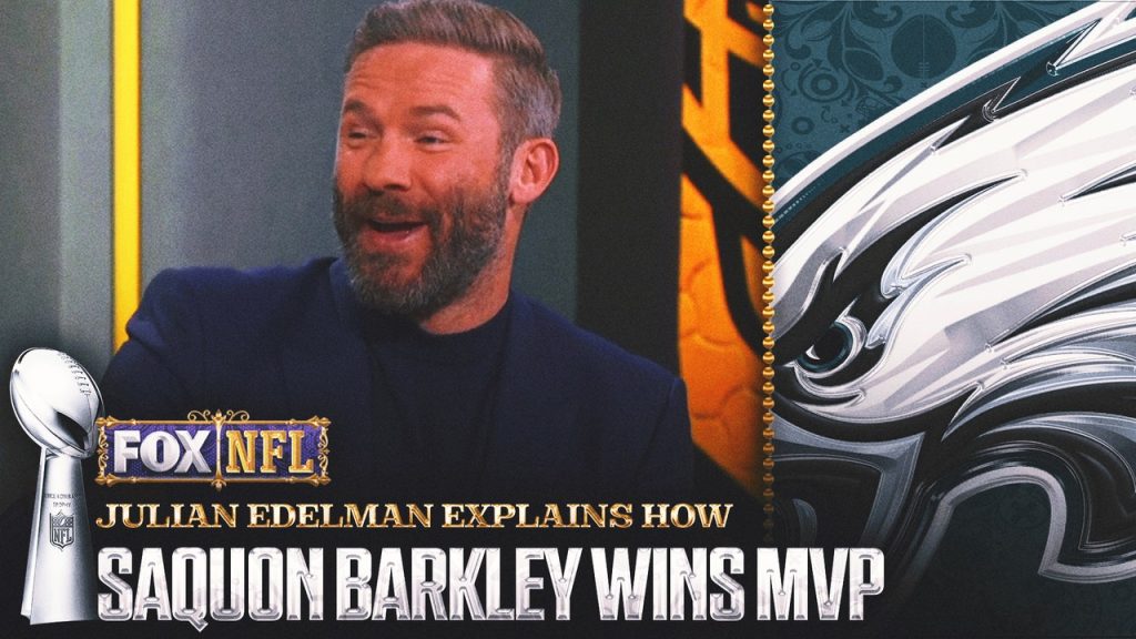 Julian Edelman menjelaskan bagaimana Saquon Barkley bisa menjadi Super Bowl MVP | Malam pembukaan Super Bowl Lix