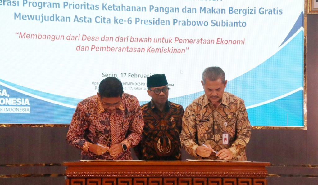 KEMENAG DAN KEMENDES PDTT TANDATANGANI MOU SOAL PUBDADAAAN EKONOMI UMAT