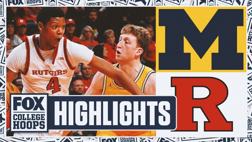 Michigan Wolverines vs. Rutgers Scarlet Knights Sorotan | Fox College Hoops