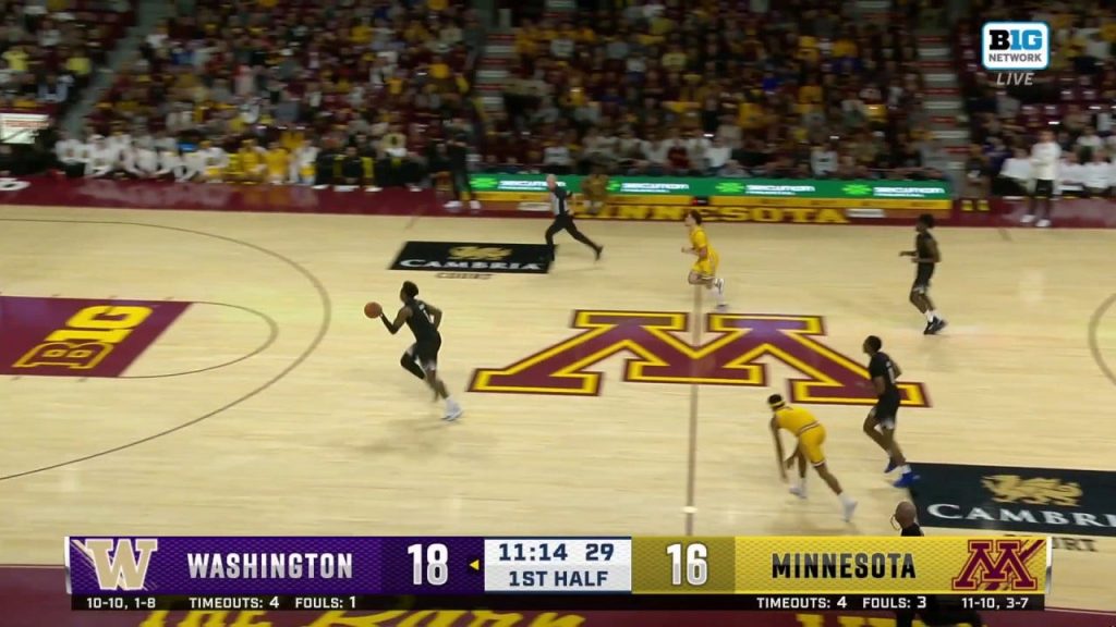 Osobor hebat Washington melempar dunk slam dua tangan setelah mencuri vs. Minnesota