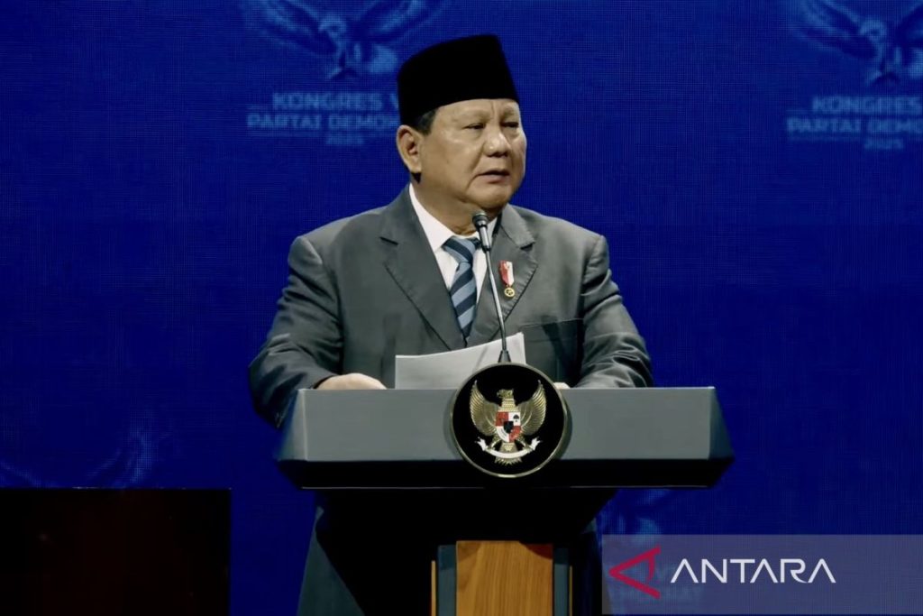 Prabowo Menghadiri Penutupan Kongres Partai Demokrat ke -6