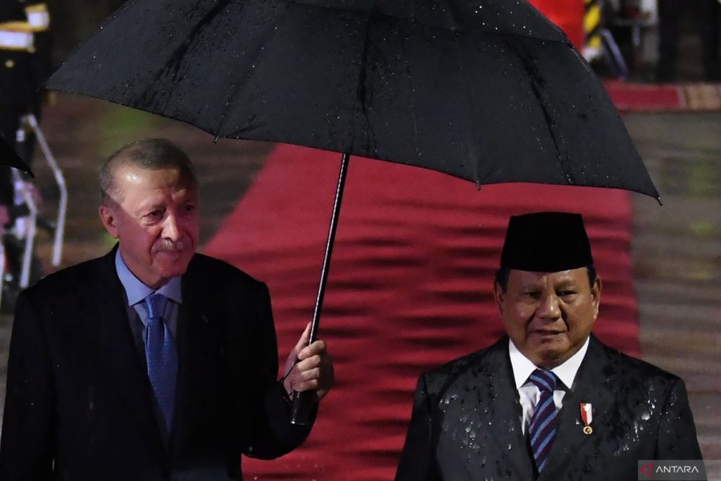 Prabowo to welcome Erdogan for bilateral talks at Bogor Palace