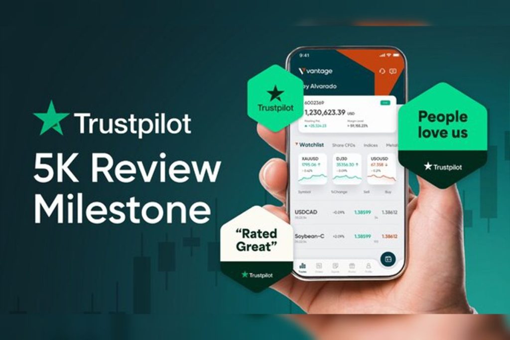 Vantage mencapai ulasan 5K tentang TrustPilot, mengokohkan reputasi sebagai platform perdagangan tepercaya