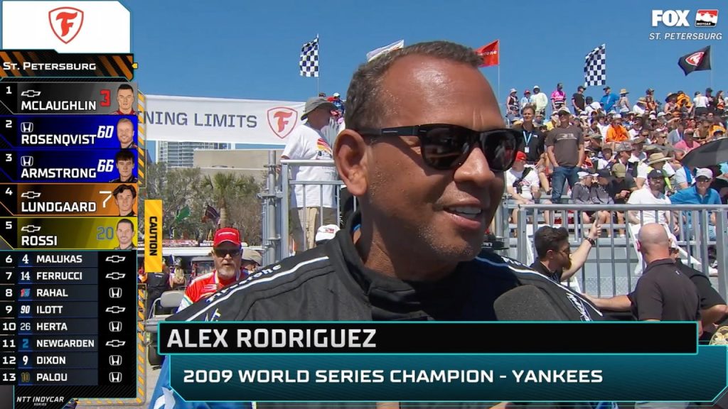 Alex Rodriguez pada perjalanan IndyCar pertamanya di depan St. Petersburg | Indycar di Fox