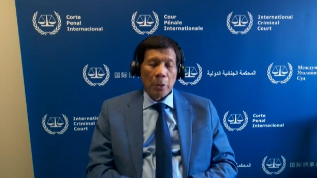 Duterte muncul untuk kejahatan ICC pertama terhadap pendengaran kemanusiaan | Rodrigo Duterte