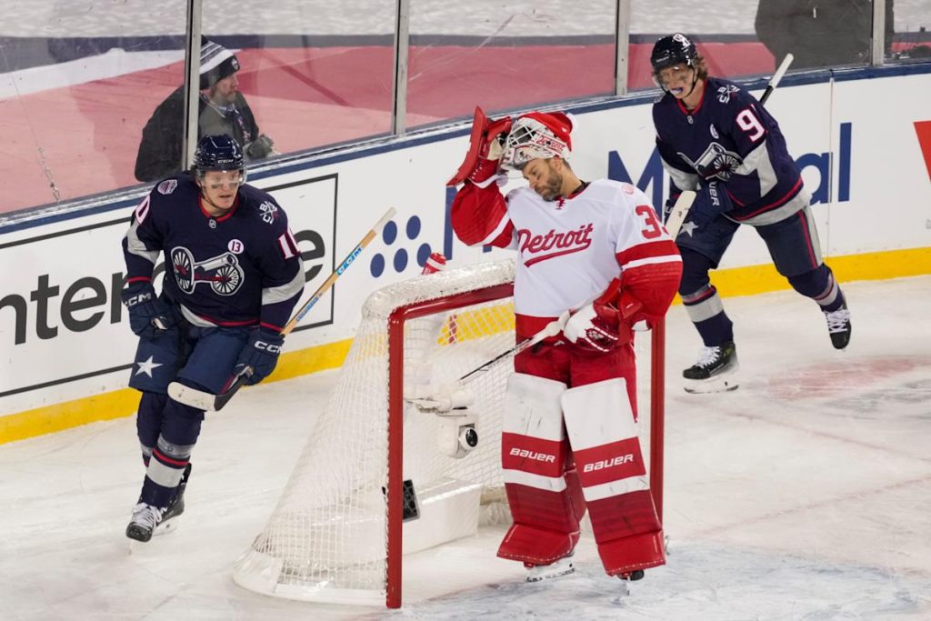 Sayap Merah Tertinggi Akhir, Drop Stadium Series ke Columbus 5–3