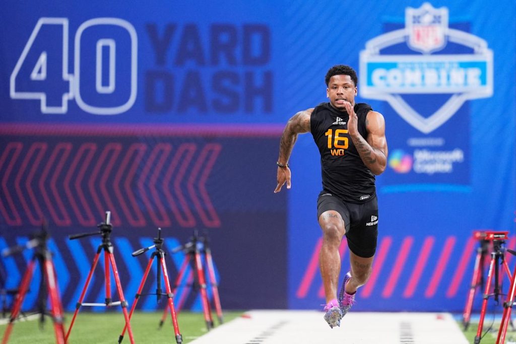 Texas ‘Matthew Golden memasuki wilayah putaran pertama dengan dasbor 4,29 detik 4 40-halaman di NFL Combine terbaik di NFL Combine